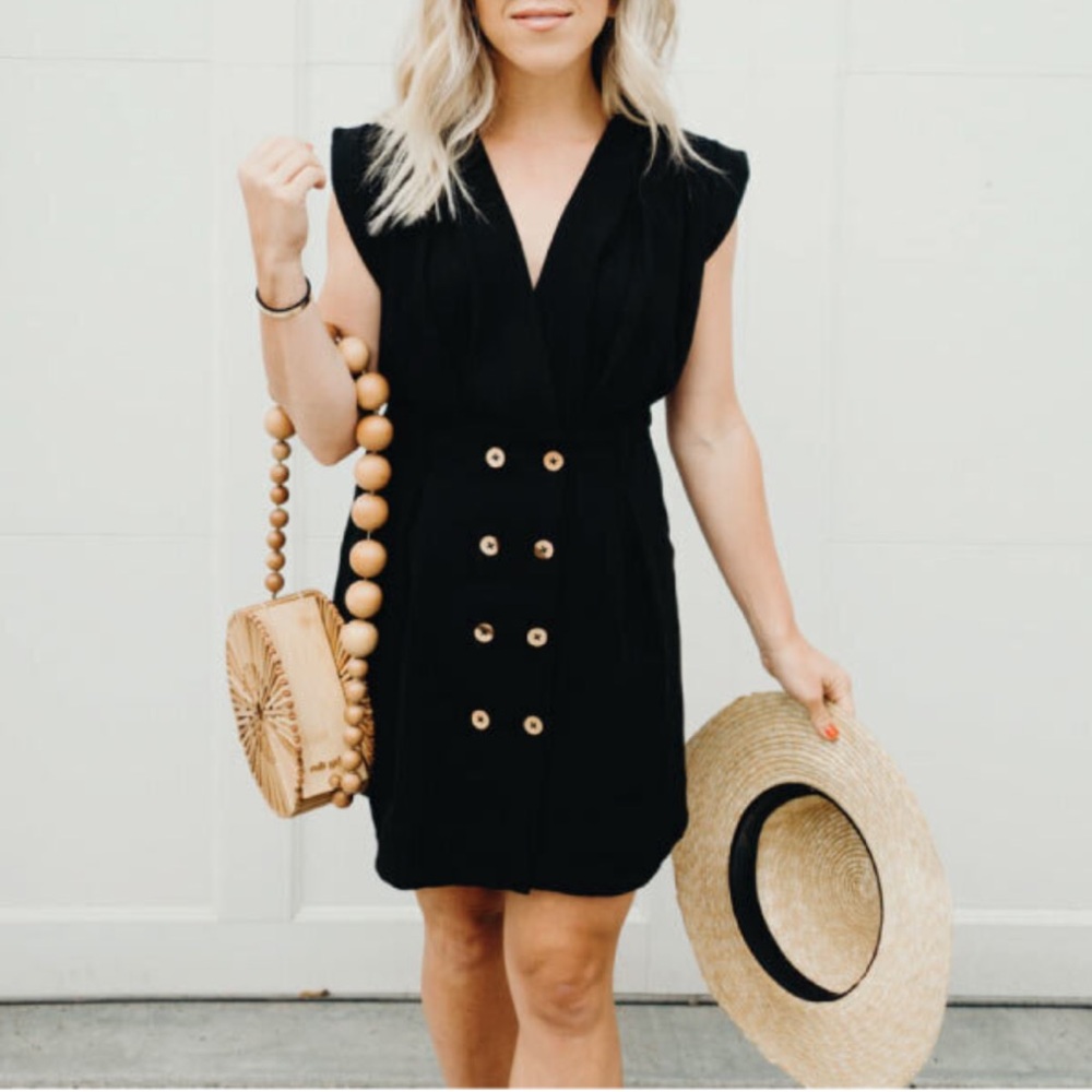 Free People mini dress with deep V - size xsmall